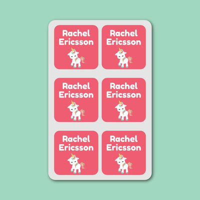 Shoe Labels - 7 pairs - Rose Unicorns image 0