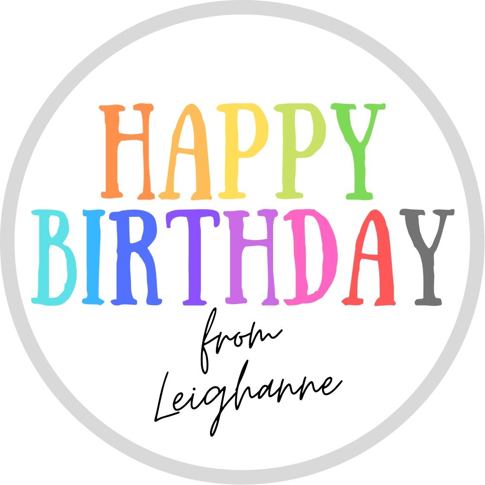 Rainbow 2 Birthday Labels image 0