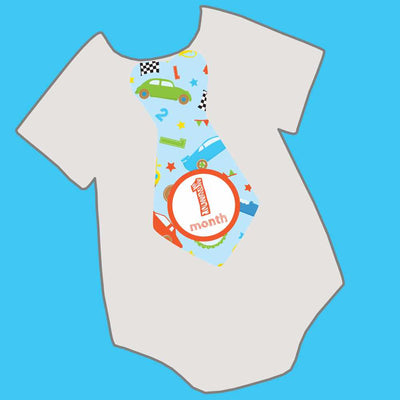 Monthly Milestone Onesies Set - Tie image 1