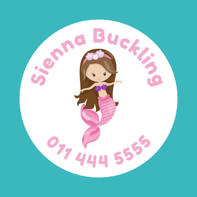 Circle Labels - 20 pack - Mermaids image 0