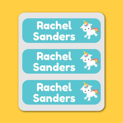 Large Labels - 20 pack - Pink Unicorns image 0