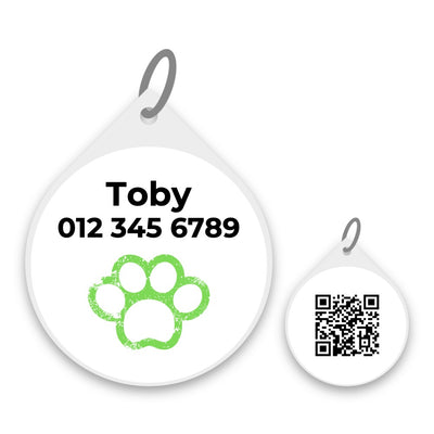 Paw Pet Tag - Green image
