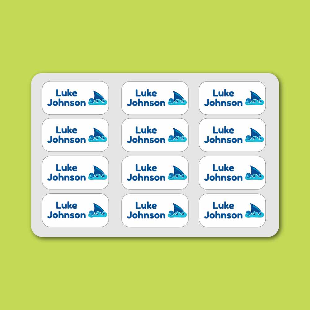 Mini Labels (15mm x 30mm) - Sharks image 0