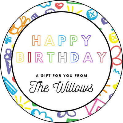 Doodle Birthday Labels image 0