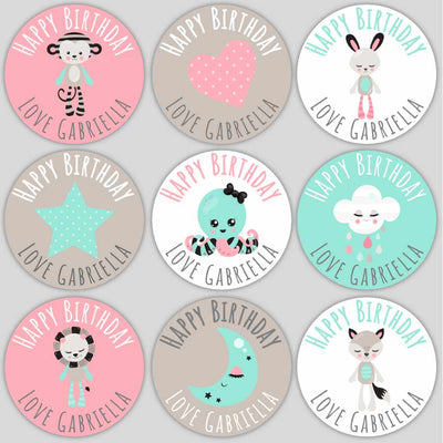 Plushies Birthday Labels image 0