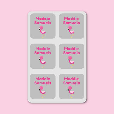 Shoe Labels - 7 pairs - Flamingos image 0