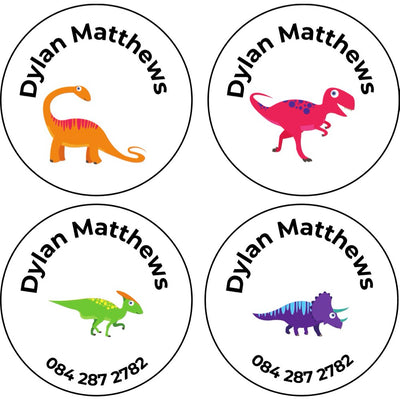 Circle Labels (Original) - 20 pack - Dinosaurs image 0