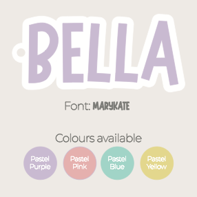 Name Bag Tag - Marykate, Red image