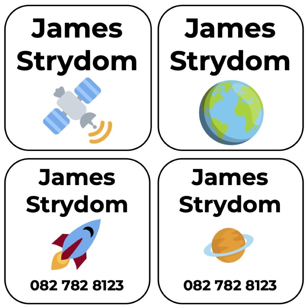 Shoe Labels (Original) - 7 pairs - Space image 0