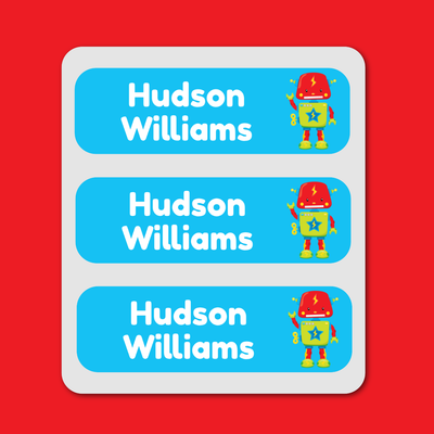 Large Labels - 20 pack - Robots image 0