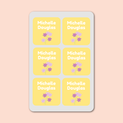 Shoe Labels - 7 pairs - Flowers image 0