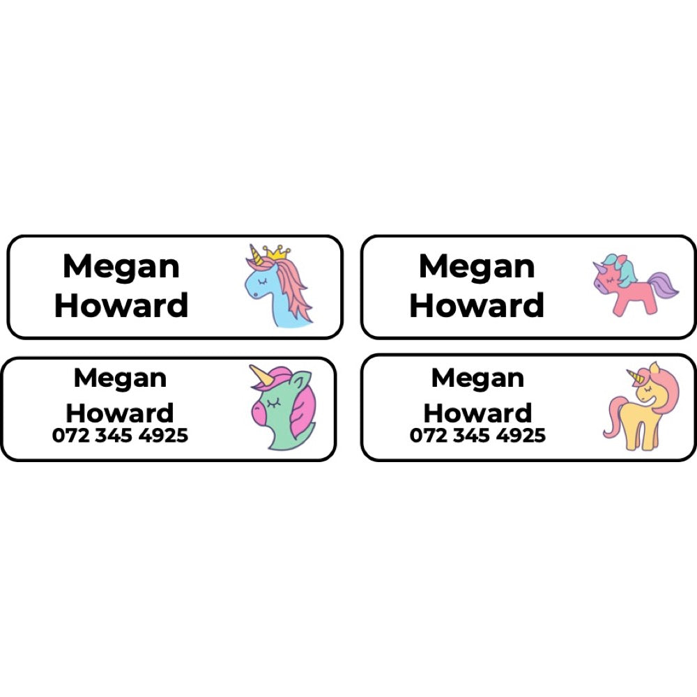 Iron-on Labels (Original) - 55 pack - Unicorns image 0