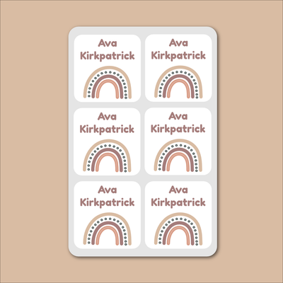 Shoe Labels - 7 pairs - Rainbow image 0