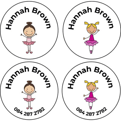 Circle Labels (Original) - 20 pack - Ballerinas image 0