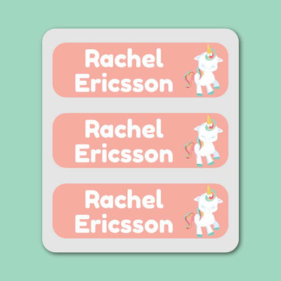 Large Labels - 20 pack - Rose Unicorns image 0