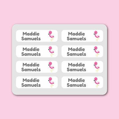 Iron-on Labels - 55 pack - Flamingos image 0