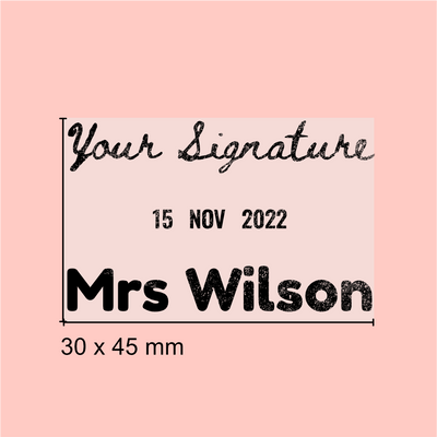 Teacher Signature Dater Stamp image 1