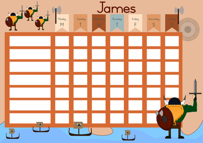 Reward and Chores Chart - Vikings image 1