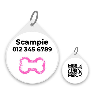 Bone Pet Tag - Pink image