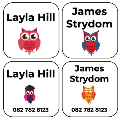 Shoe Labels (Original) - 7 pairs - Owls