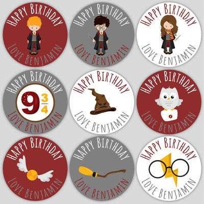 Wizards Birthday Labels image 0