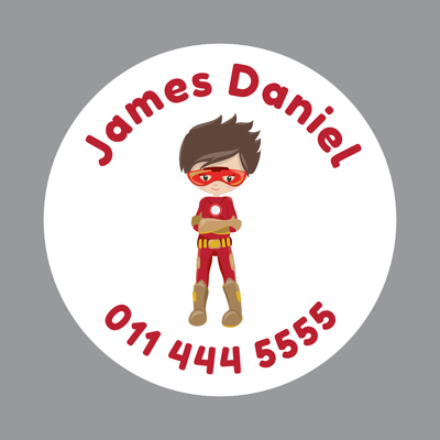 Circle Labels - 20 pack - Superhero image 0