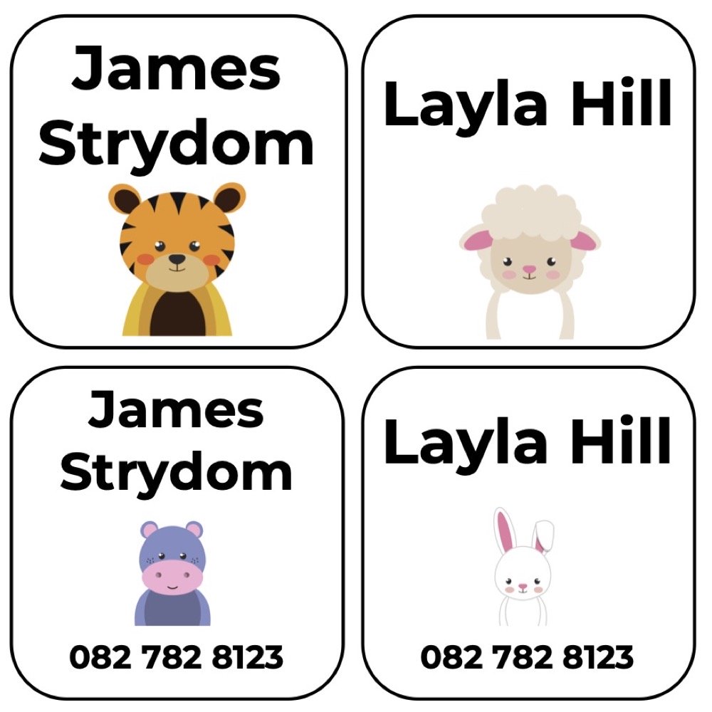 Shoe Labels (Original) - 7 pairs - Animals image 0