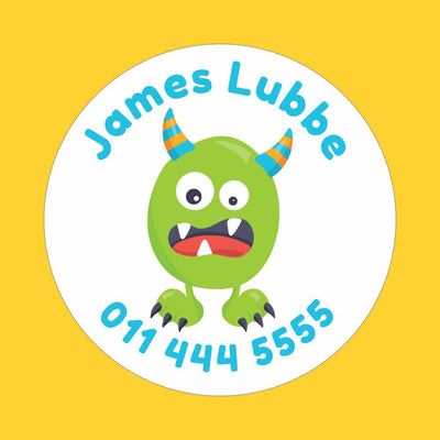 Circle Labels - 20 pack - Monsters image 0
