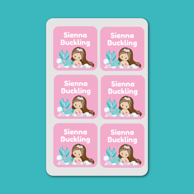 Shoe Labels - 7 pairs - Mermaids image 0