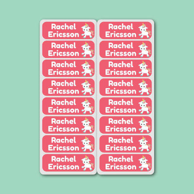 Small Labels - 28 pack - Rose Unicorns image 0
