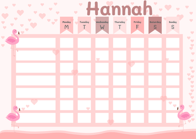 Reward and Chores Chart - Flamingos image 1