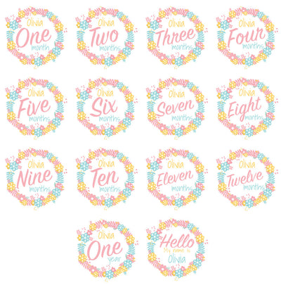 Monthly Milestone Stickers - Floral image 1