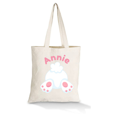 Easter Hunt Tote Bag - Bunny Tails - Pink image
