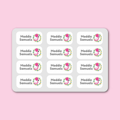 Mini Labels (15mm x 30mm) - Flamingos image 0