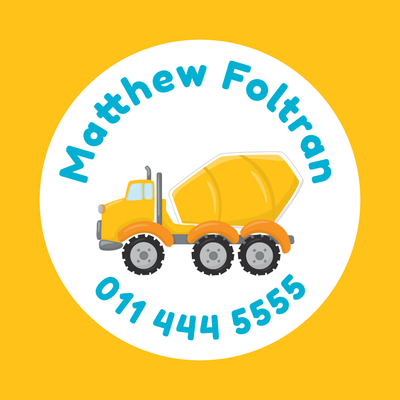 Circle Labels - 20 pack - Construction image 0