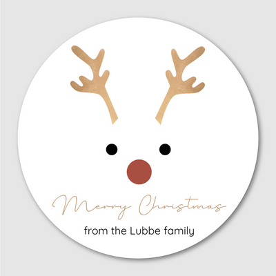 Rudolf Christmas Gift Labels