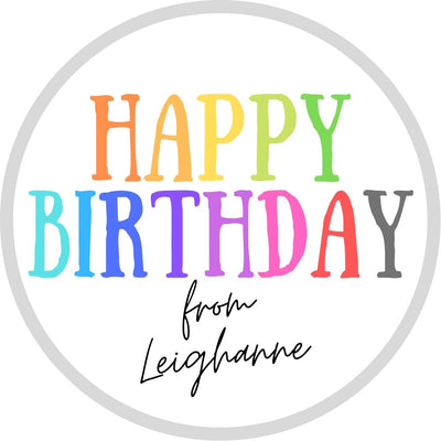 Rainbow 2 Birthday Labels image 0