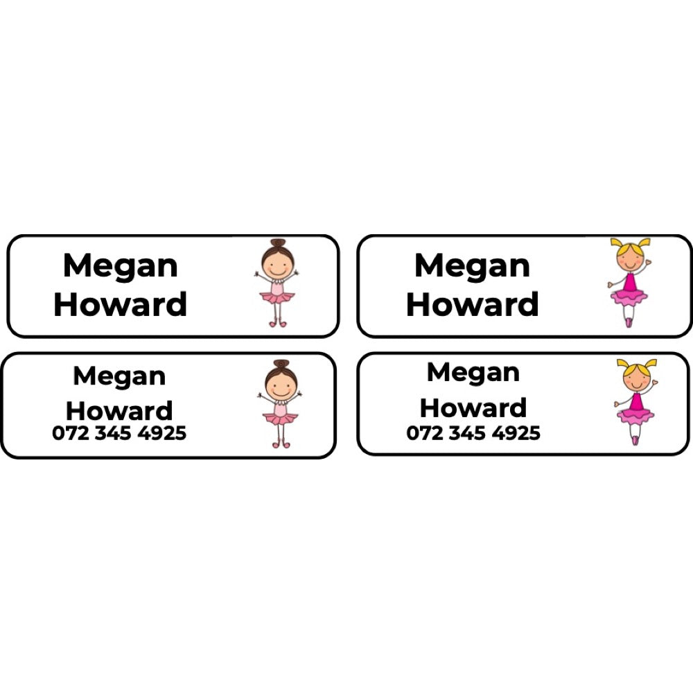 Iron-on Labels (Original) - 55 pack - Ballerinas image 0