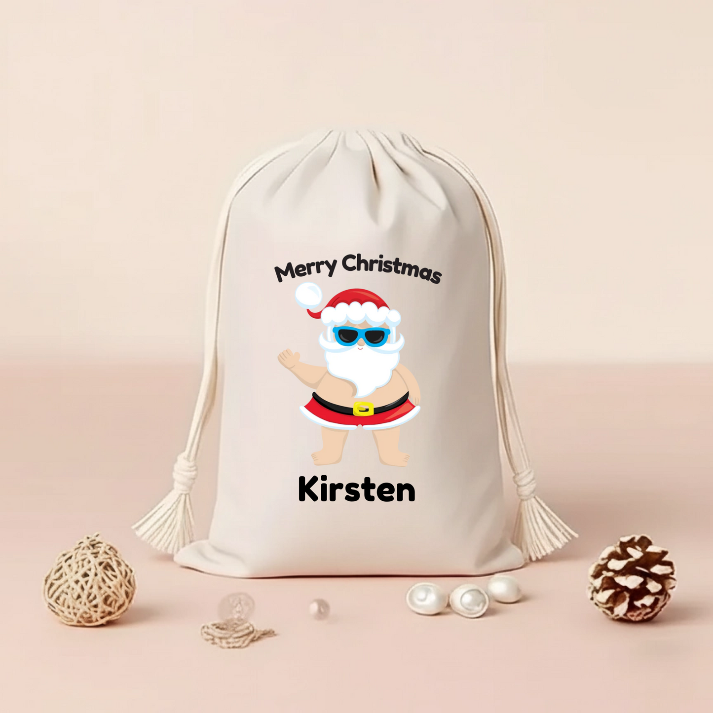 Summer Santa Christmas Sack