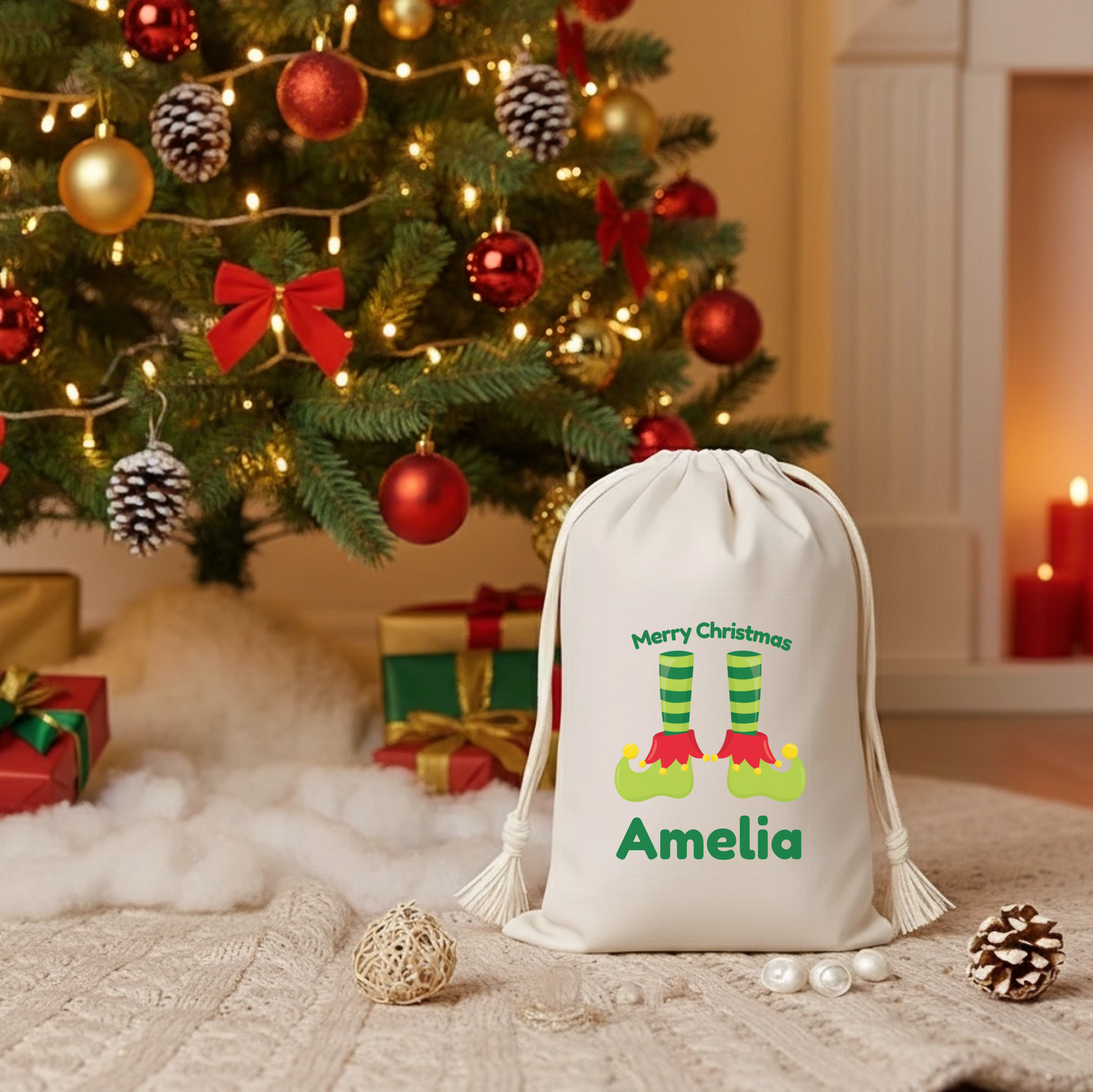 Elf Christmas Sack