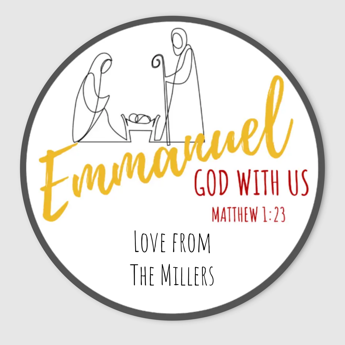 Emmanuel Christmas Gift Labels