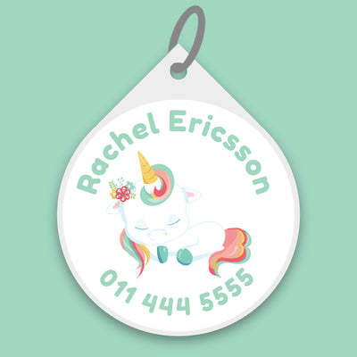 Rose Unicorns Bag Tags image 0