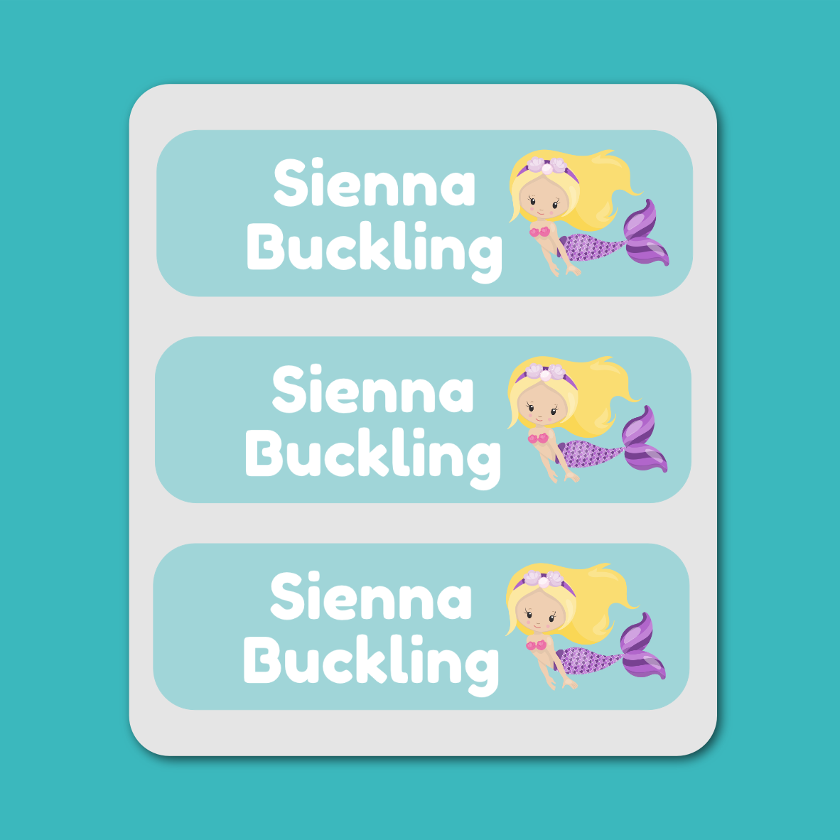Large Labels - 20 pack - Mermaids image 0