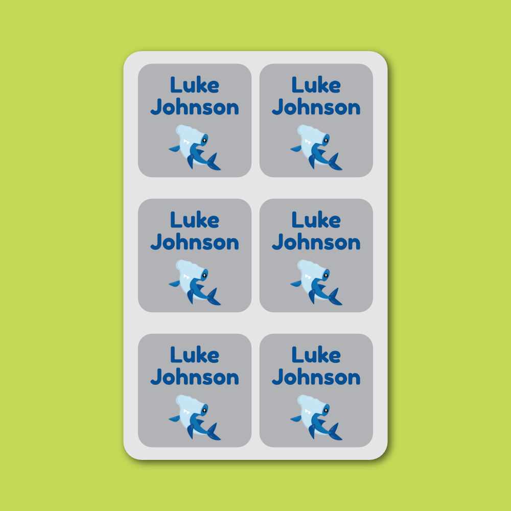 Shoe Labels - 7 pairs - Sharks image 0