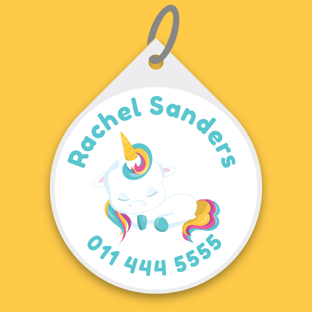 Pink Unicorns Bag Tags image 0