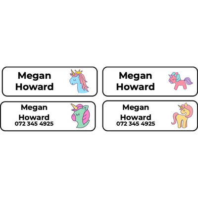 Iron-on Labels (Original) - 55 pack - Unicorns image 0