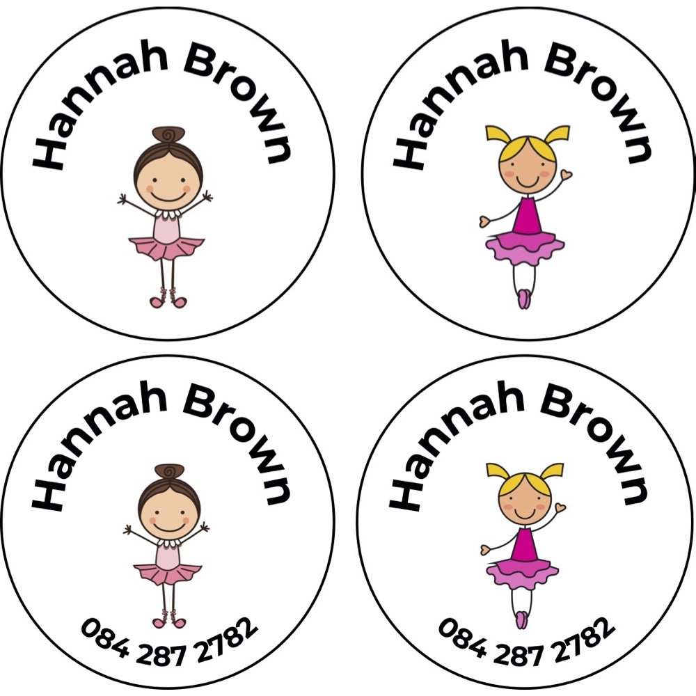 Circle Labels (Original) - 20 pack - Ballerinas image 0