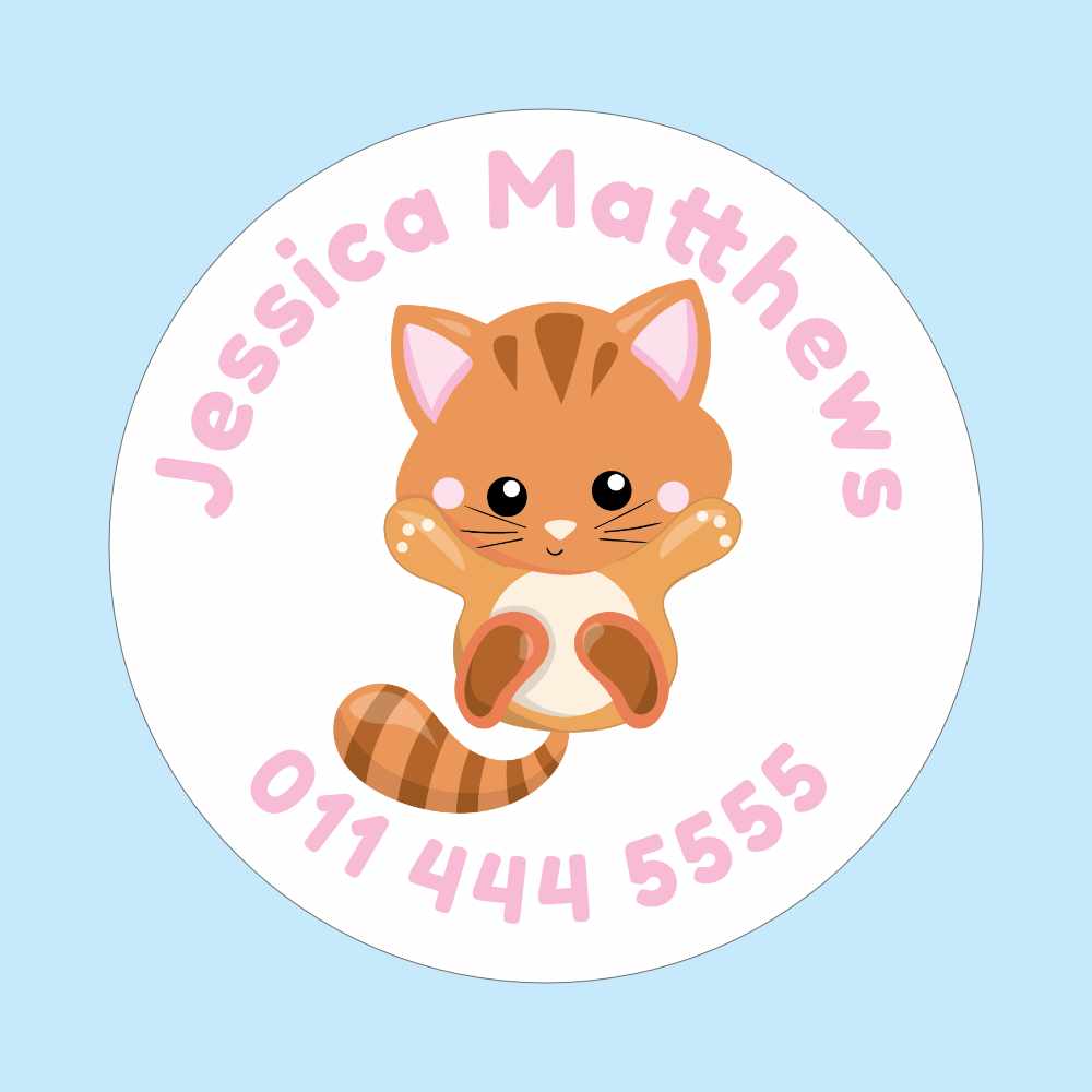 Circle Labels - 20 pack - Kittens image 0