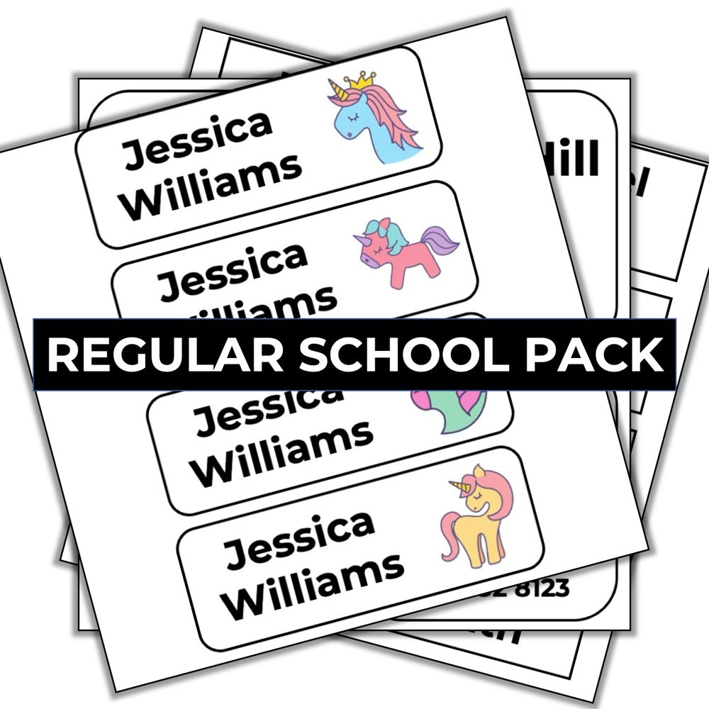 Regular Label Regular School Label Pack (Original) | Complete Set – Lulu Labels