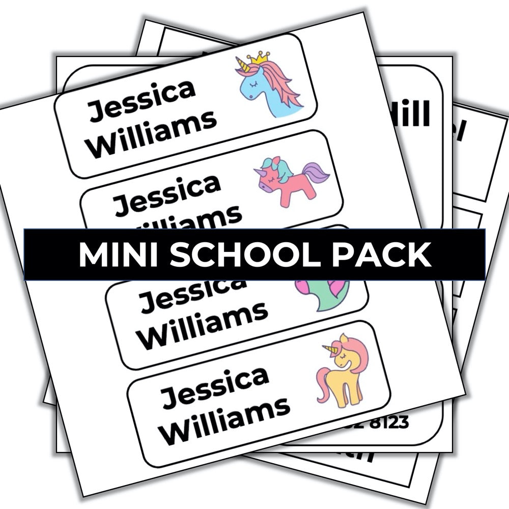 Mini School Label Pack (Original) | Back to School – Lulu Labels